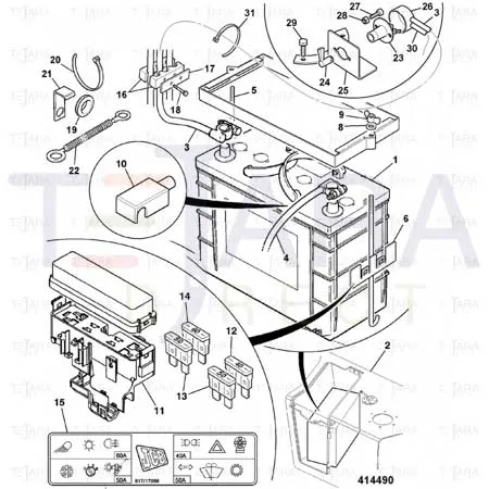 JCB Part No.# 716/30077, BOX.FUSE LINK.4 WAY - JCB Spare Parts