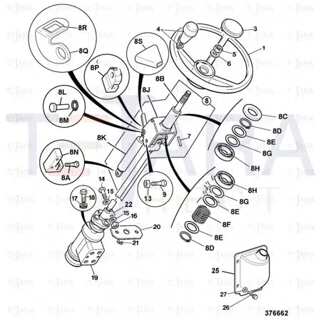 JCB Part No.# 998/10830, STRUT ASSEMBLY, GAS - JCB Spare Parts