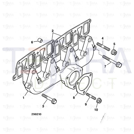 JCB Part No.# 02/291061, NUT M10 - JCB Spare Parts