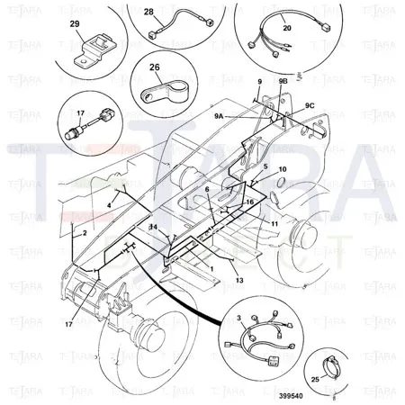 JCB Part No.# 721/10930, Harness Powershift Gearbox - JCB Spare Parts