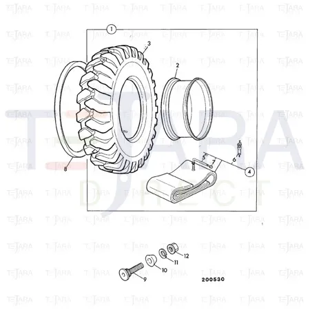 JCB Part No.# JLA0086, TYRE SPACER - JCB Spare Parts