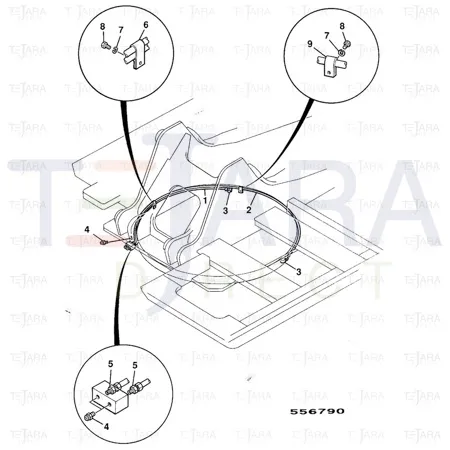 JCB Part No.# KRB0697, PIPE ASSY - JCB Spare Parts