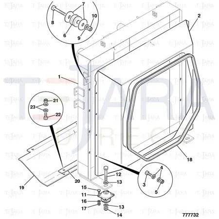 JCB Part No.# 1315/3517D, BOLT M12 X 75 - JCB Spare Parts