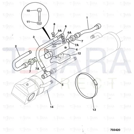 JCB Part No.# 2201/0018, CLIP - WORMDRIVE 130/150mm - JCB Spare Parts