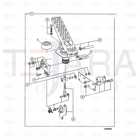 JCB Part No.# 256/71700, ACCELERATOR UNIT - JCB Spare Parts