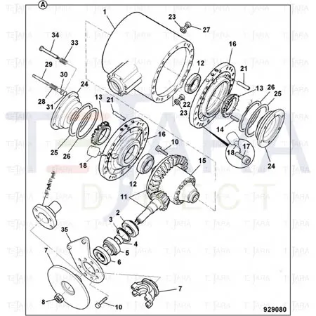 JCB Part No.# 458/70246, GA C/WHEEL  PINION 13/33  RH - JCB Spare Parts
