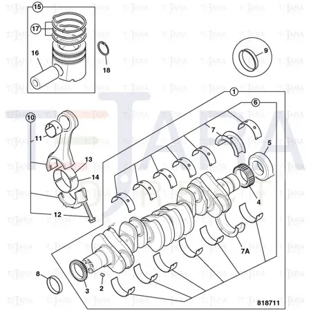 JCB Part No.# 02/912627, BEARING -B/E O/S - JCB Spare Parts
