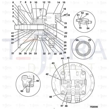 JCB Part No.# 20/951512, Bearing roller - JCB Spare Parts