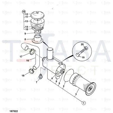 JCB Part No.# 834/00395, HOSE - JCB Spare Parts