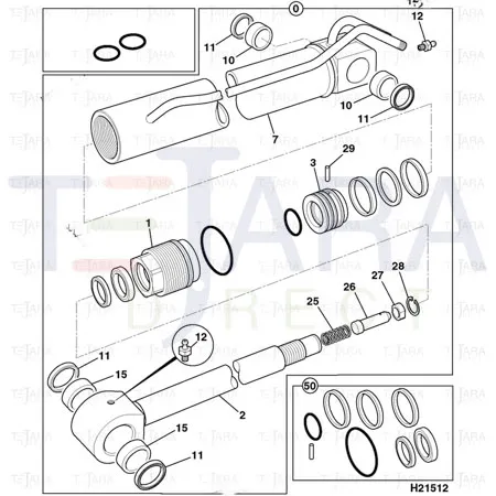 JCB Part No.# 813/00426, SEAL:PIVOT PIN - BLUE - JCB Spare Parts