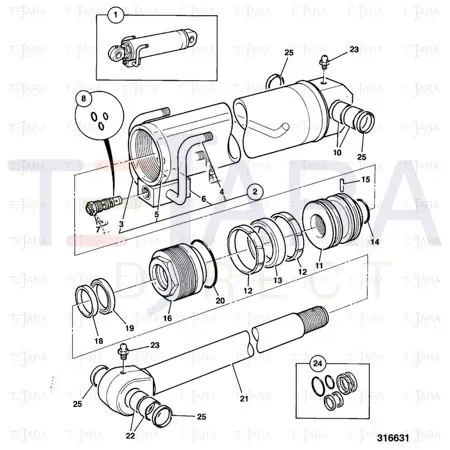 JCB Part No.# 25/966100, CHECK VALVE (E6B060Z310N409) - JCB Spare Parts