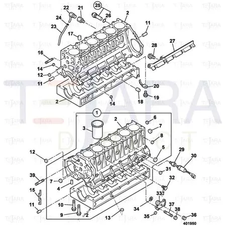 JCB Part No.# 02/801008, Bolt cylinder head - JCB Spare Parts