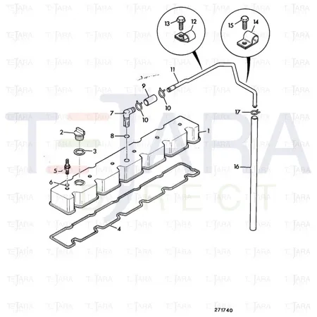 JCB Part No.# 02/910824, HOSE -BREATHER - JCB Spare Parts
