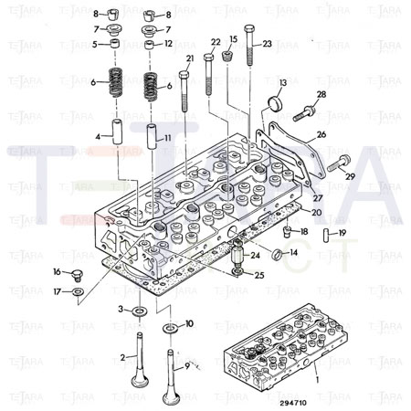 JCB Part No.# 02/201866, INSERT EXHAUST VAL - JCB Spare Parts
