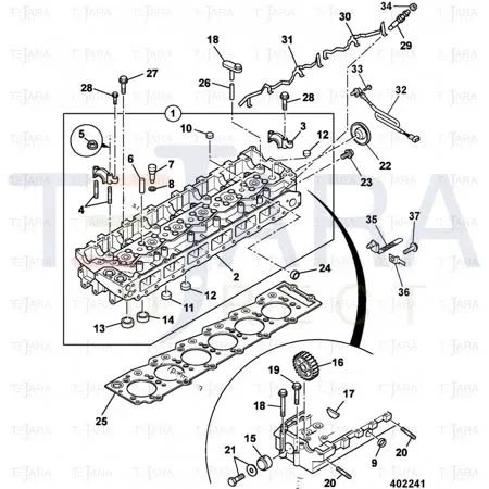 JCB Part No.# 02/801789, SS.P.N333/E3777 Gasket cylinder hd - JCB Spare Parts