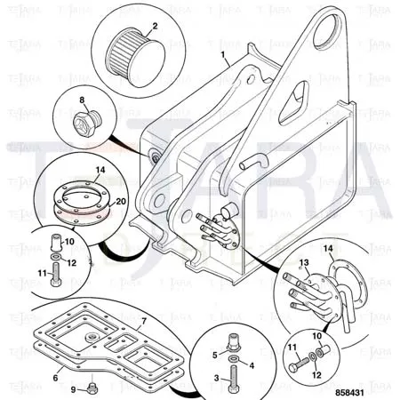 JCB Part No.# 813/10325, TANK GASKET - JCB Spare Parts