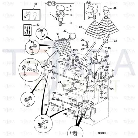 JCB Part No.# 161/01157, LEVER ADAPTOR - JCB Spare Parts