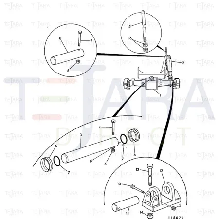 JCB Part No.# 811/50161, P/PIN 69.96/69.935x498 - JCB Spare Parts