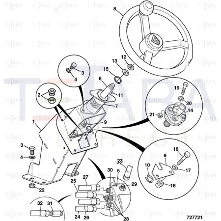 JCB Part No.# 1340/0602D, NUT, THIN 5/8  UNF - JCB Spare Parts