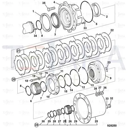 JCB Part No.# 332/C3776, Ring U - JCB Spare Parts