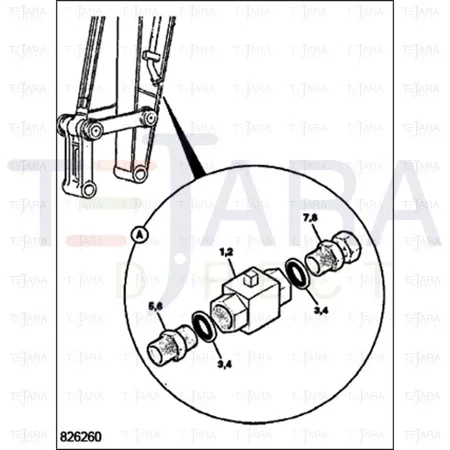 JCB Part No.# 1606/2065, ADAPTOR G1-1_4A - - JCB Spare Parts