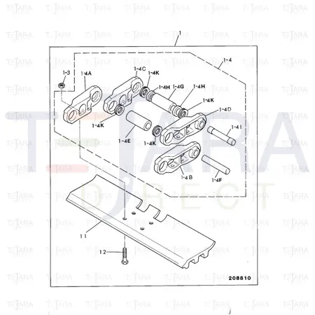 JCB Part No.# JRA0093, PIN MASTER - JCB Spare Parts