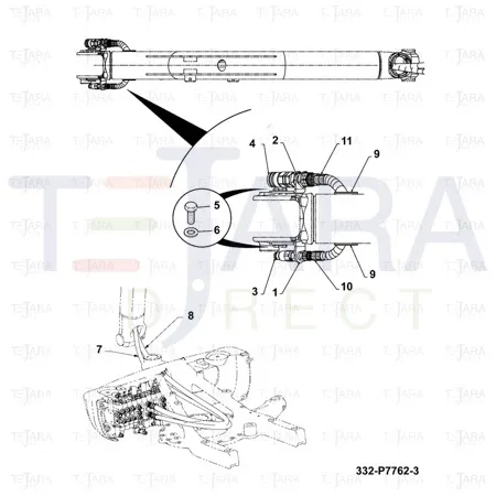 JCB Part No.# 1706/0808, ADAPTOR ORFS M/M EXT.BULKHEAD - JCB Spare Parts