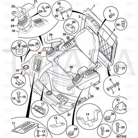 JCB Part No.# 346/00496, ABI DASH - SP CANOPY - JCB Spare Parts