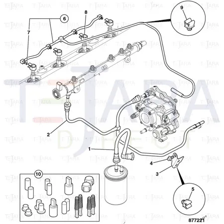 JCB Part No.# 320/07121, PIPE CLIP 10mm(KANBAN) - JCB Spare Parts
