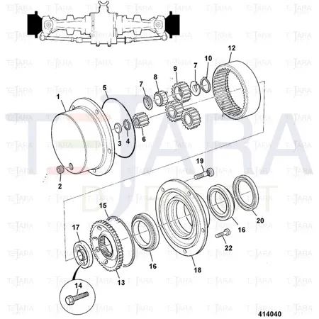 JCB Part No.# 453/04402, ANNULUS CARRIER SPLINED - JCB Spare Parts