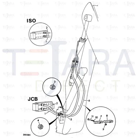 JCB Part No.# 613/09202, JCB-HOSE 1/2BSPX815 - JCB Spare Parts
