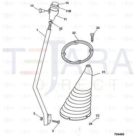 JCB Part No.# 335/10048, WA GEAR LEVER - JCB Spare Parts