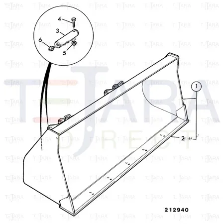 JCB Part No.# 123/04014, TOEPLATE - JCB Spare Parts