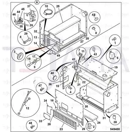 JCB Part No.# 30/927142, Blower assembly - JCB Spare Parts