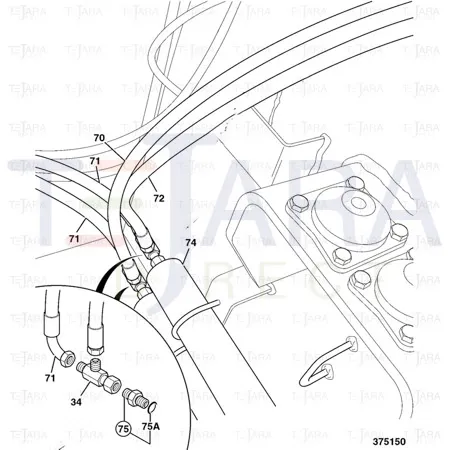 JCB Part No.# 32/925848, Accumulator zero p - JCB Spare Parts