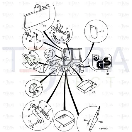 JCB Part No.# 123/03384, SUN VISOR - JCB Spare Parts