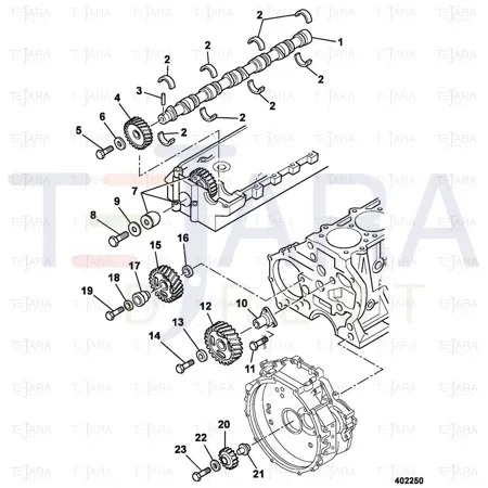 JCB Part No.# 02/801221, Shaft idler (B) - JCB Spare Parts