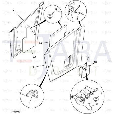 JCB Part No.# 332/F6389, Panel RH engine si - JCB Spare Parts