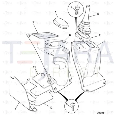 JCB Part No.# 331/28217, INFILL PANEL fuse cover - JCB Spare Parts