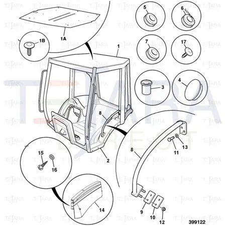 JCB Part No.# 331/47846, (W) (P) CANOPY ROOF LINER - JCB Spare Parts