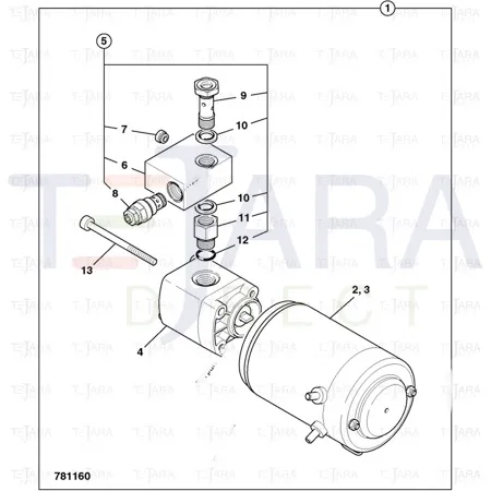 JCB Part No.# 25/222871, Adapter - JCB Spare Parts