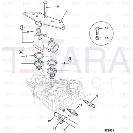 JCB Part No.# 02/802212, Thermostat B - JCB Spare Parts