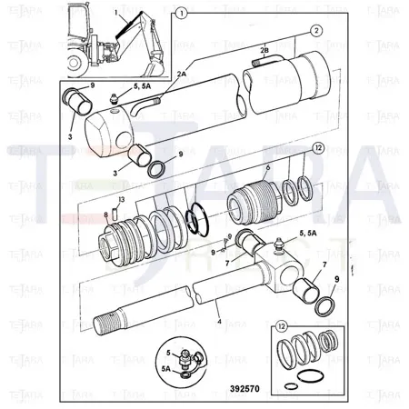 JCB Part No.# 594/14018, ASSY ENDAP 90x50 (594/00048) - JCB Spare Parts
