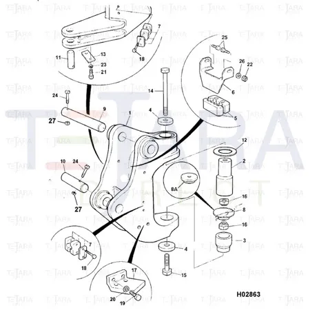 JCB Part No.# 1315/3411Z, BOLT M10x45 - JCB Spare Parts