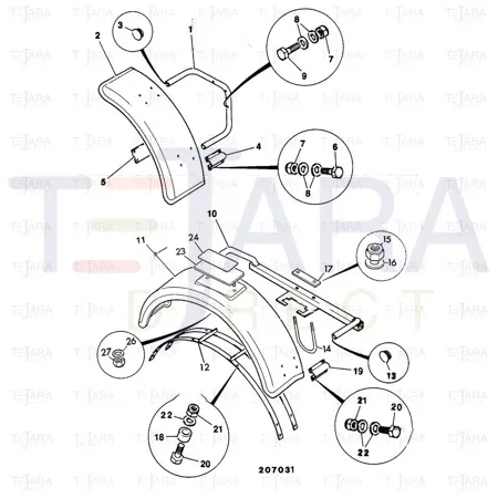 JCB Part No.# 265/00527, PLATE -CLAMP - JCB Spare Parts