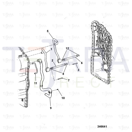 JCB Part No.# 335/00929, Pipe assembly - JCB Spare Parts