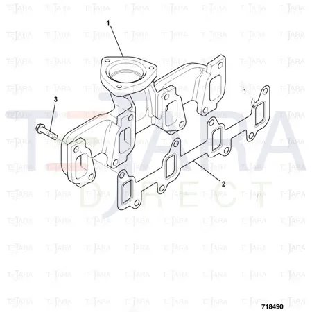JCB Part No.# 02/203150, Manifold exhaust - JCB Spare Parts