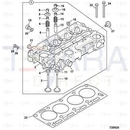 JCB Part No.# 02/202946, BOLT CYLINDER HEAD - JCB Spare Parts