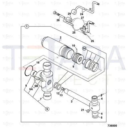 JCB Part No.# 595/10069, Piston head - JCB Spare Parts