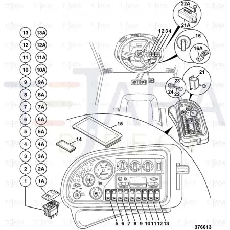 JCB Part No.# 728/30000, 4WS STEER MODE CONTROL ECU - JCB Spare Parts